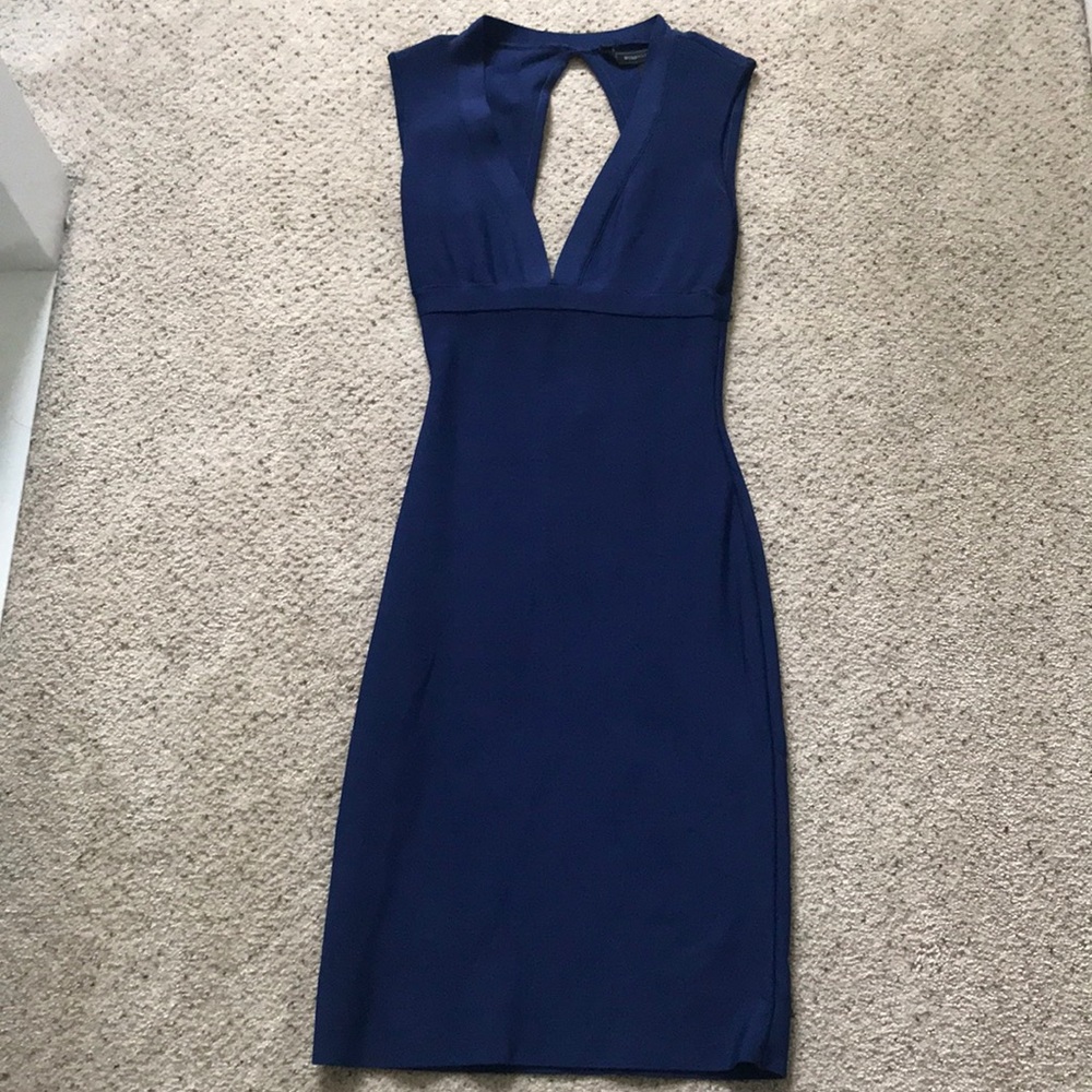 BCBGMaxAzria Navy Blue Bandage Mini Dress